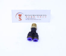 Load image into Gallery viewer, (CTX-6-02) Watson Pneumatic Fitting Branch Y 6mm to 1/4&quot; Thread BSP (Made in Taiwan)