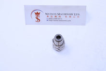 Load image into Gallery viewer, API R270606 Bulkhead 6mm Push-in Fitting (Nickel Plated Brass) (Made in Italy) - Watson Machinery Hydraulics Pneumatics