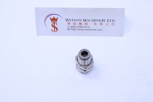 API R270606 Bulkhead 6mm Push-in Fitting (Nickel Plated Brass) (Made in Italy) - Watson Machinery Hydraulics Pneumatics