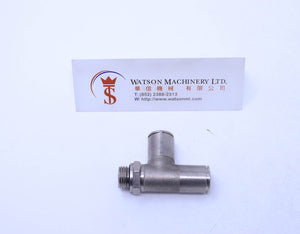 HB160614 6mm to 1/4" Central Tee Male Brass Push-In Fitting