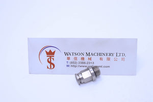 HB040518 5mm to 1/8" Straight Parallel Male Brass Push-In Fitting