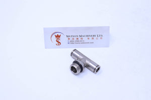 HB160838 8mm to 3/8" Central Tee Male Brass Push-In Fitting