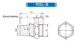 MINDMAN MSL-B-M5 (SL-M5) BRASS SILENCER