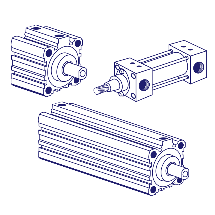 Mindman CA-MCQV-32 Pneumatic Cylinder