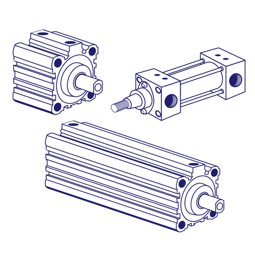 Mindman MCQI2-11-50-50M ISO15552 Pneumatic Cylinder