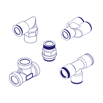 (CTF-10-03) Watson Pneumatic Fitting Flow Control 10mm to 3/8