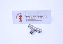 Load image into Gallery viewer, API R230004 (R230404) 4mm Union Branch Tee Push-in Fitting (Nickel Plated Brass) (Made in Italy) - Watson Machinery Hydraulics Pneumatics