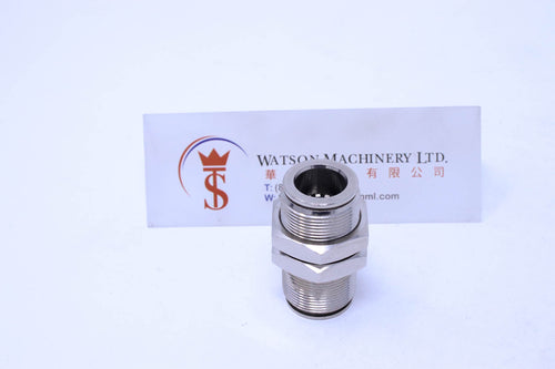 API R271212 Push-in Fitting (Nickel Plated Brass) (Made in Italy) - Watson Machinery Hydraulics Pneumatics