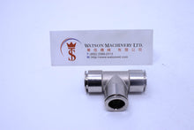 Load image into Gallery viewer, API R230012 (R231212) Branch Tee Union Push-in Fitting (Nickel Plated Brass) (Made in Italy) - Watson Machinery Hydraulics Pneumatics