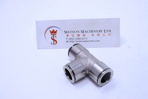 API R230012 (R231212) Branch Tee Union Push-in Fitting (Nickel Plated Brass) (Made in Italy) - Watson Machinery Hydraulics Pneumatics