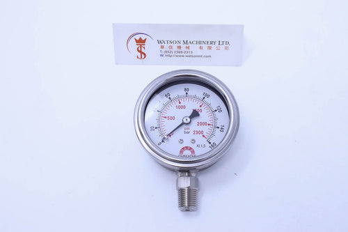 Watson Stainless Steel 160K Bottom Connection Pressure Gauge