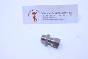 API O120814 Compression Fitting BSP Stud 1/4" to 8mm (Nickel Plated Brass) (Made in Italy) - Watson Machinery Hydraulics Pneumatics