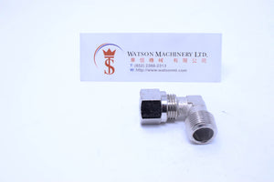 API O161038 Compression Fitting BSPT Elbow 3/8" to 10mm (Nickel Plated Brass) (Made in Italy) - Watson Machinery Hydraulics Pneumatics