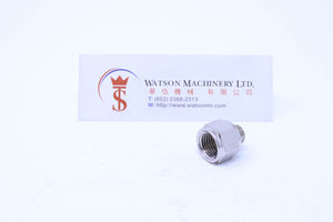 API A0031814 1/8" Male to 1/4" Female Standard Pneumatic Fitting (Nickel Plated Brass) (Made in Italy) - Watson Machinery Hydraulics Pneumatics