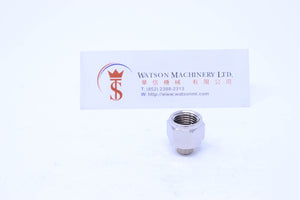 API A0031814 1/8" Male to 1/4" Female Standard Pneumatic Fitting (Nickel Plated Brass) (Made in Italy) - Watson Machinery Hydraulics Pneumatics